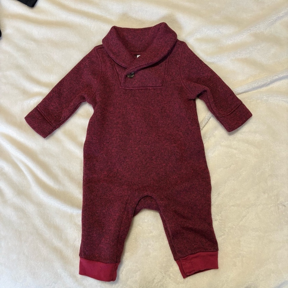 Old Navy 0-3 month sweater outfit red dressy holiday baby boy newborn